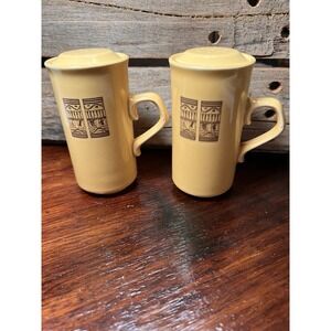 MCM‎ Vintage Taylor Smith Taylor Pharoah's Gold Salt & Pepper Shakers Retro